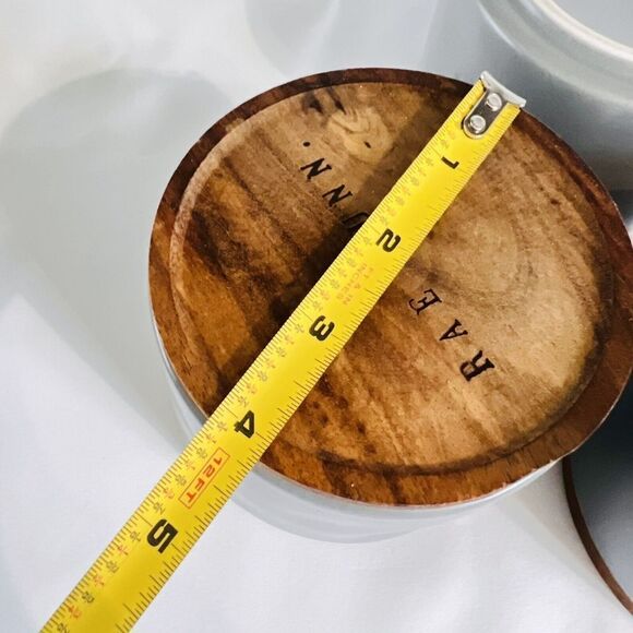Rae Dunn SPICE BBQ RUB Cellar Wooden Lid Set of 3 Canister Stackers Stackable - Picture 8 of 9
